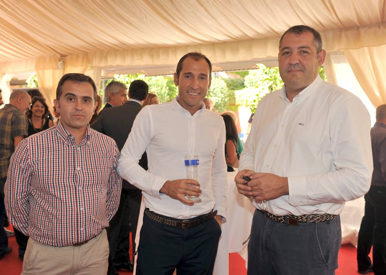 Alberto Albarrán, Óscar Díez, de la distribuidora Gregorio Díez, y Mario Barbero, del restaurante Pedro Olivar.
