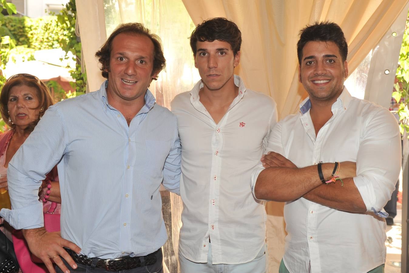 Nacho García, de El Norte, con el matador de toros Pablo Santana.