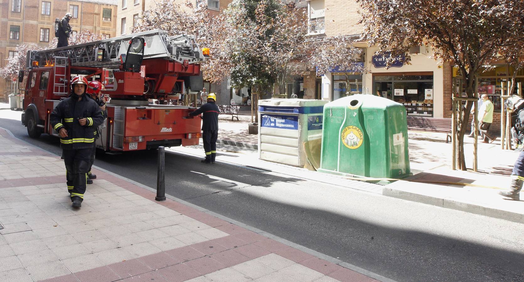 Humareda en la calle Gabilondo