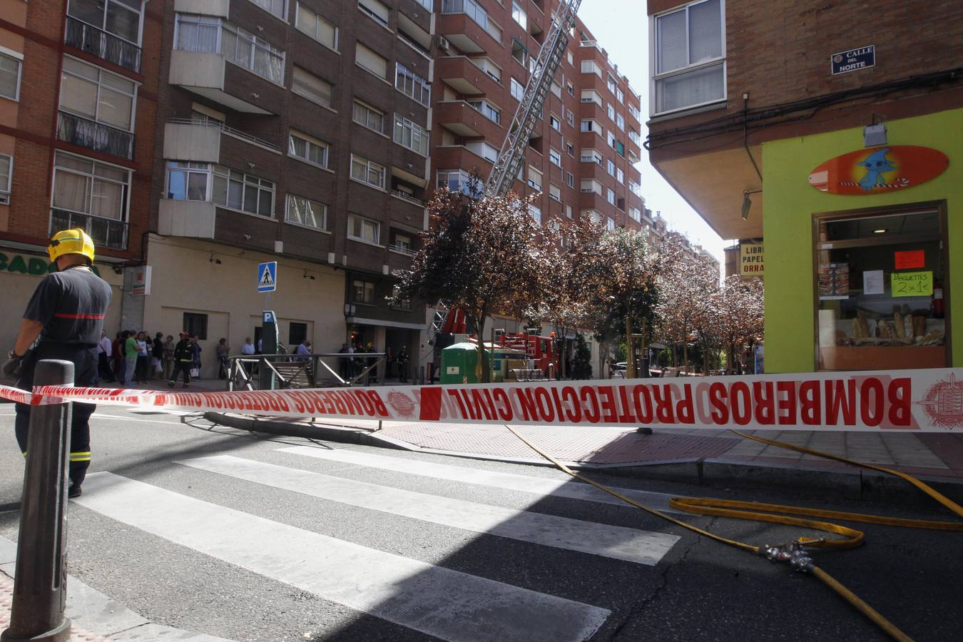 Humareda en la calle Gabilondo