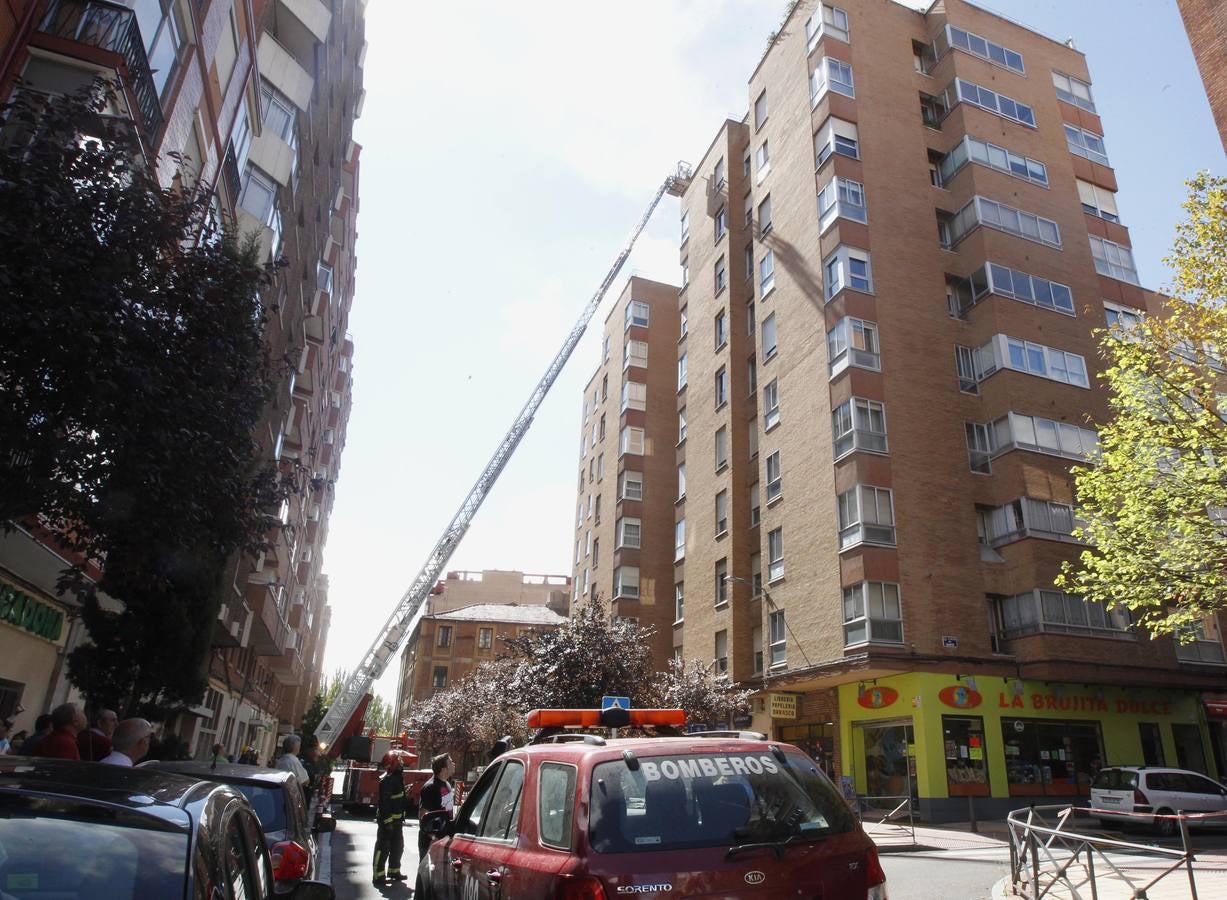 Humareda en la calle Gabilondo
