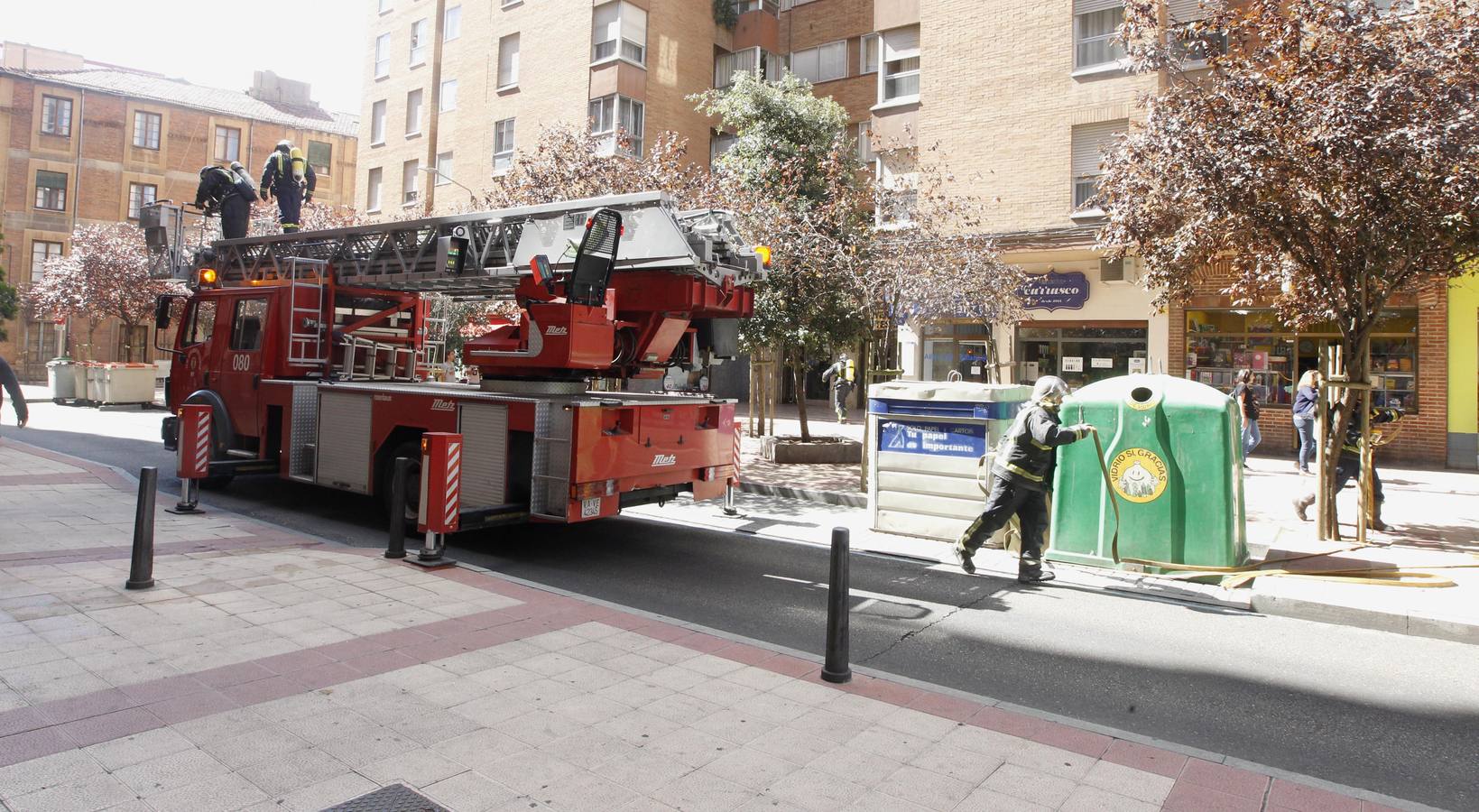 Humareda en la calle Gabilondo