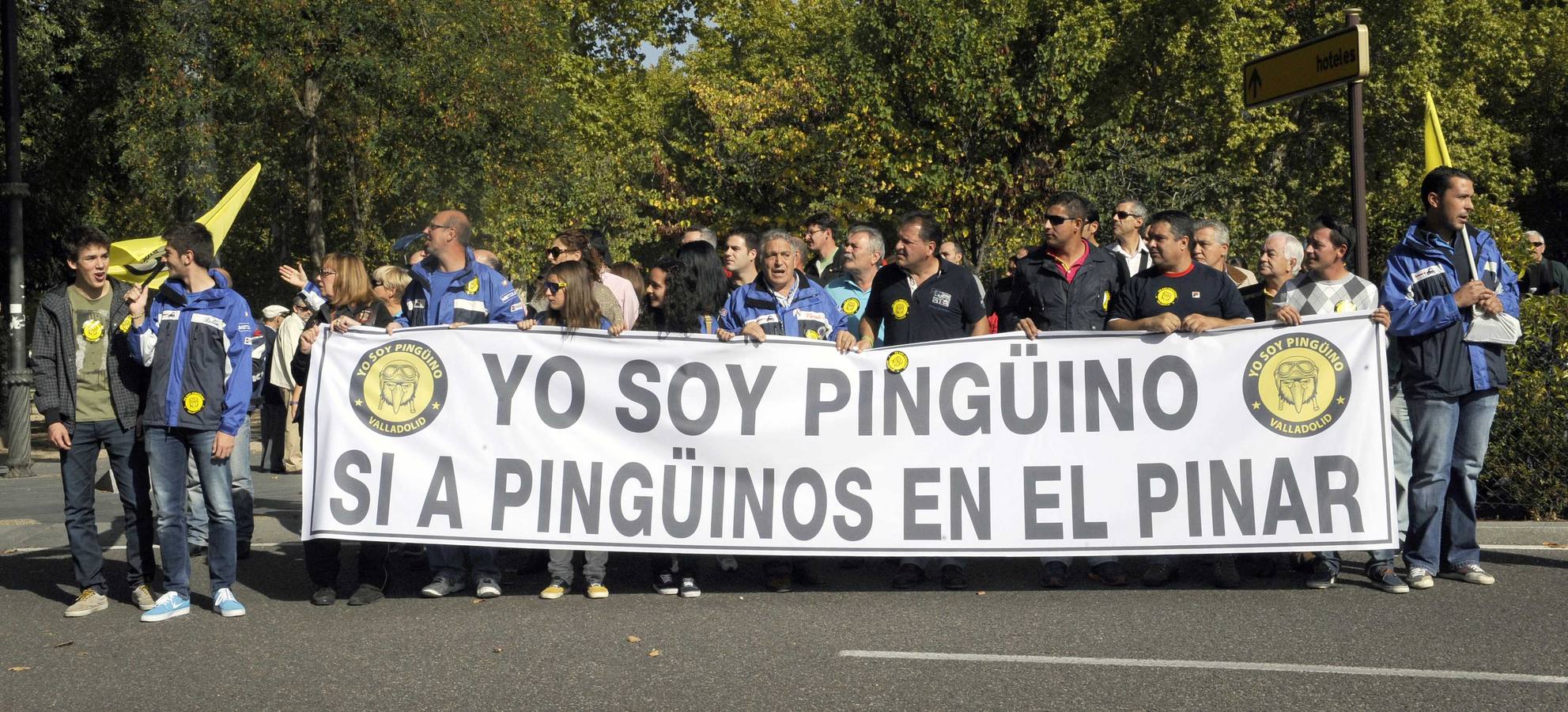 Protesta en apoyo a Pingüinos en Valladolid