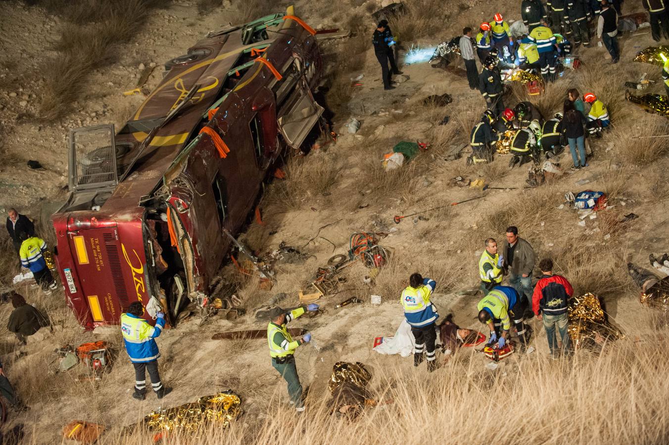 Trágico accidente de autobús en Cieza