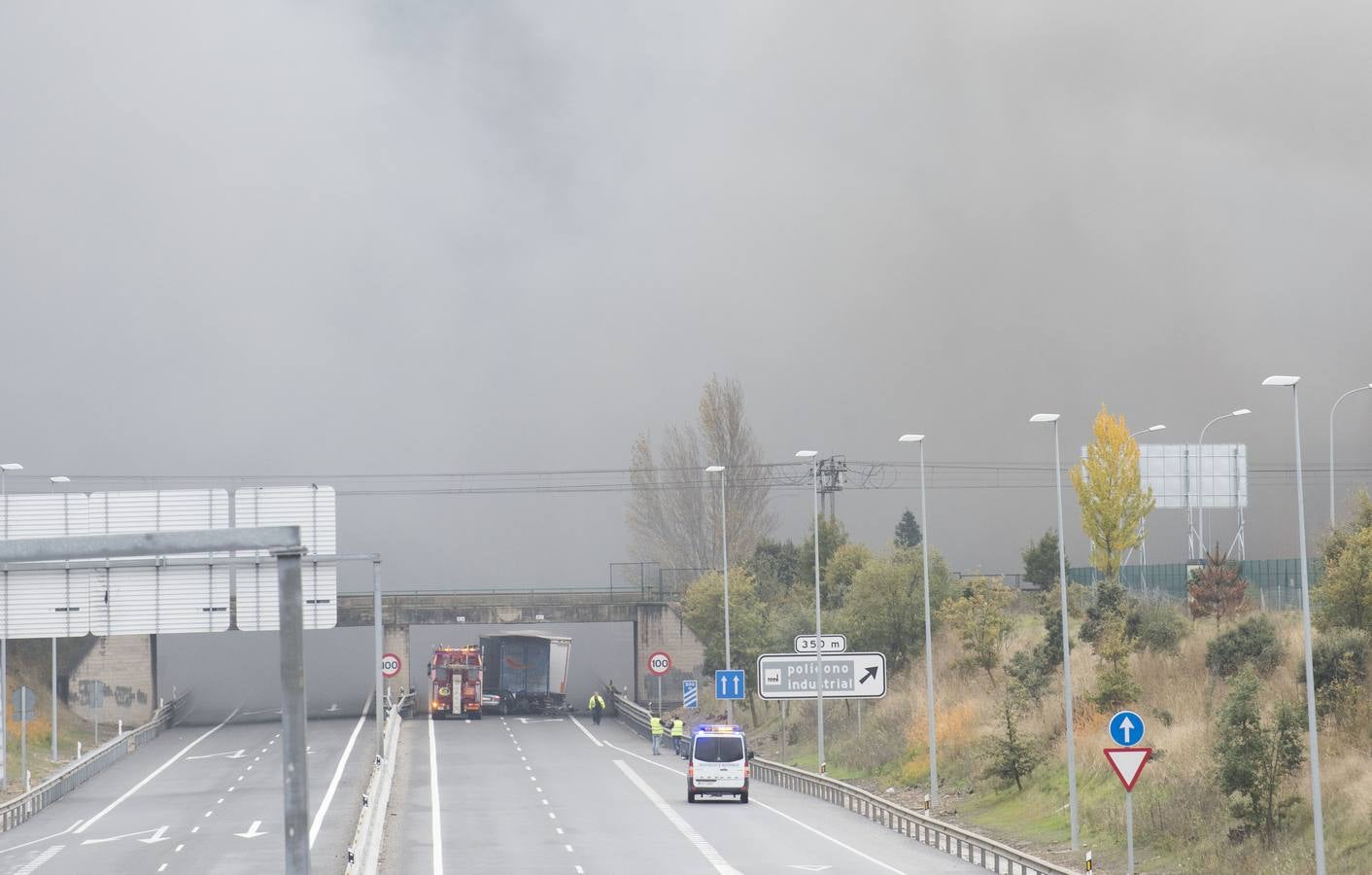 Incendio en la fábrica de Campofrio en Burgos