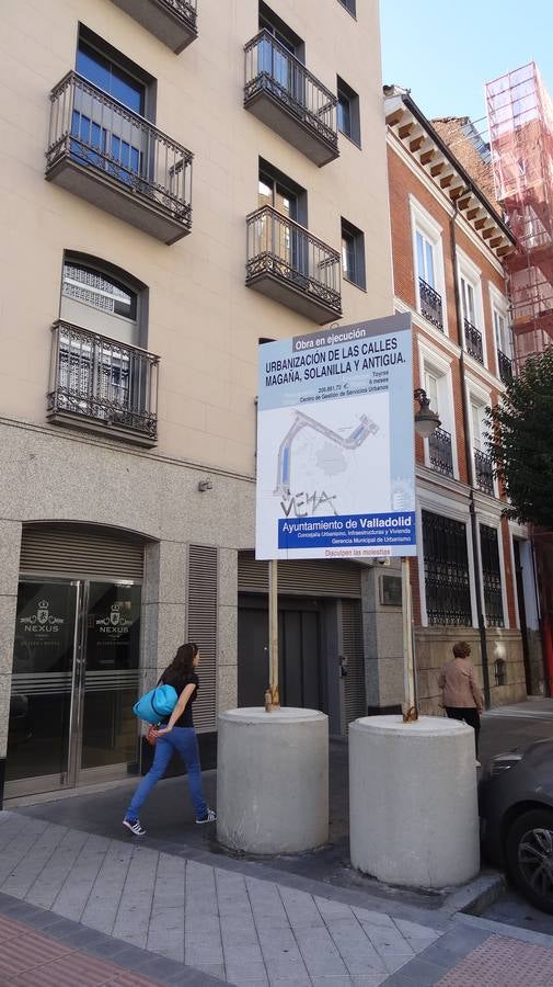 Carteles de obras en Valladolid