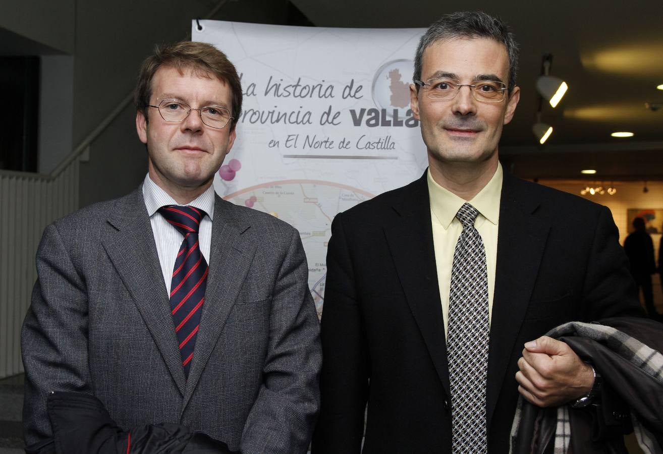 Jorge Vijuesca, teniente de alcalde de Viana de Cega, y Ricardo Martín de la Guardia, profesor de la Universidad de Valladolid.