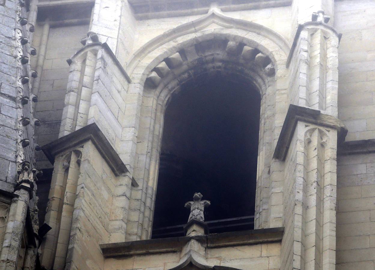 Desprendimiento de un vierteaguas de la Catedral de León