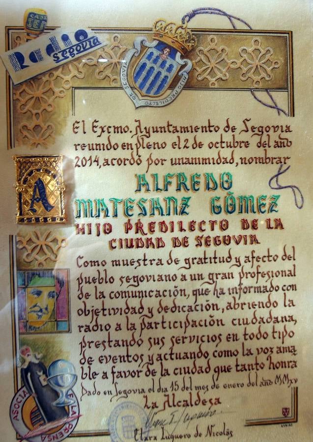 Alfredo Matesanz, Hijo Predilecto de Segovia