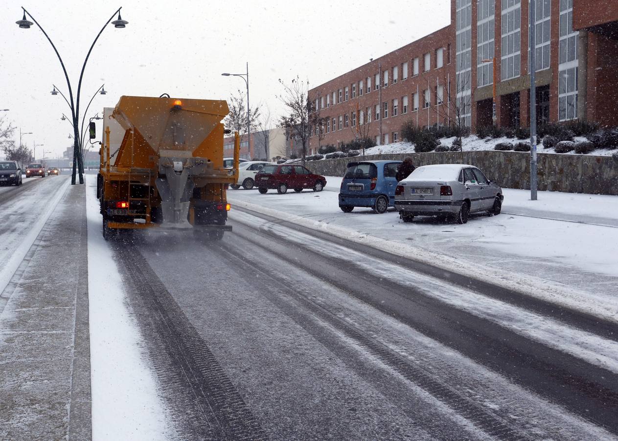 Nieve en la capital leonesa.