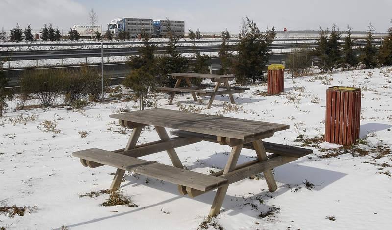 El temporal de nieve en el norte de Palencia