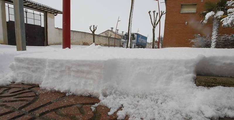 El temporal de nieve en el norte de Palencia