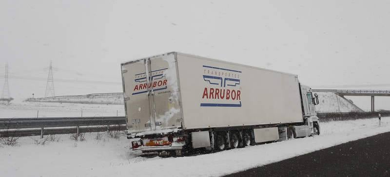 El temporal de nieve en el norte de Palencia