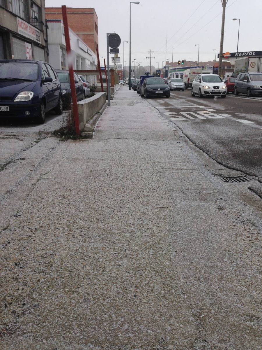 Primeros copos en el polígono de Argales.