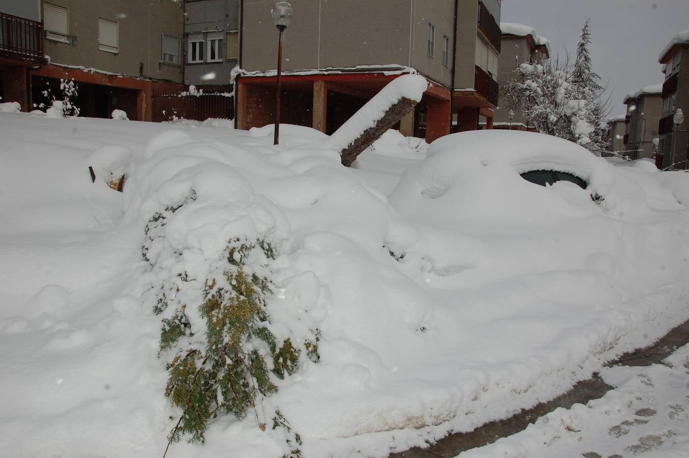 Nieve en Velilla y Guardo (Palencia)