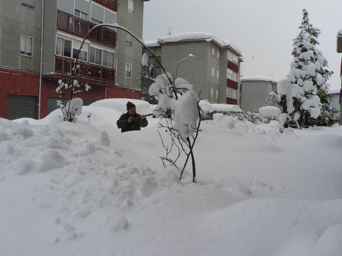 Guardo y Velilla del Río Carrión (Palencia) siguen cubiertos por la nieve