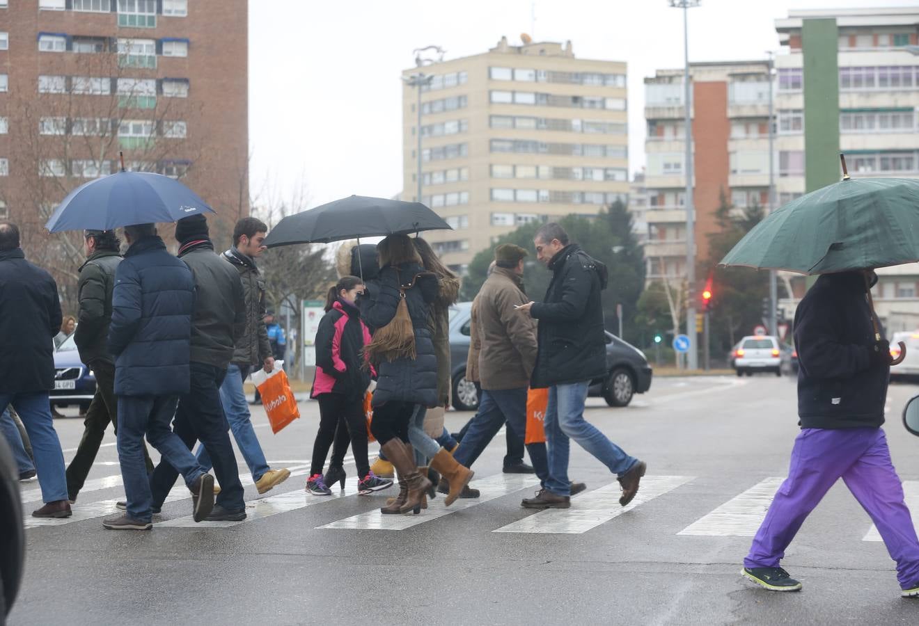 Frío y lluvia en Valladolid