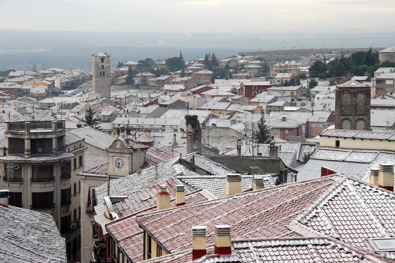 Jornada del sábado con nieve en Segovia