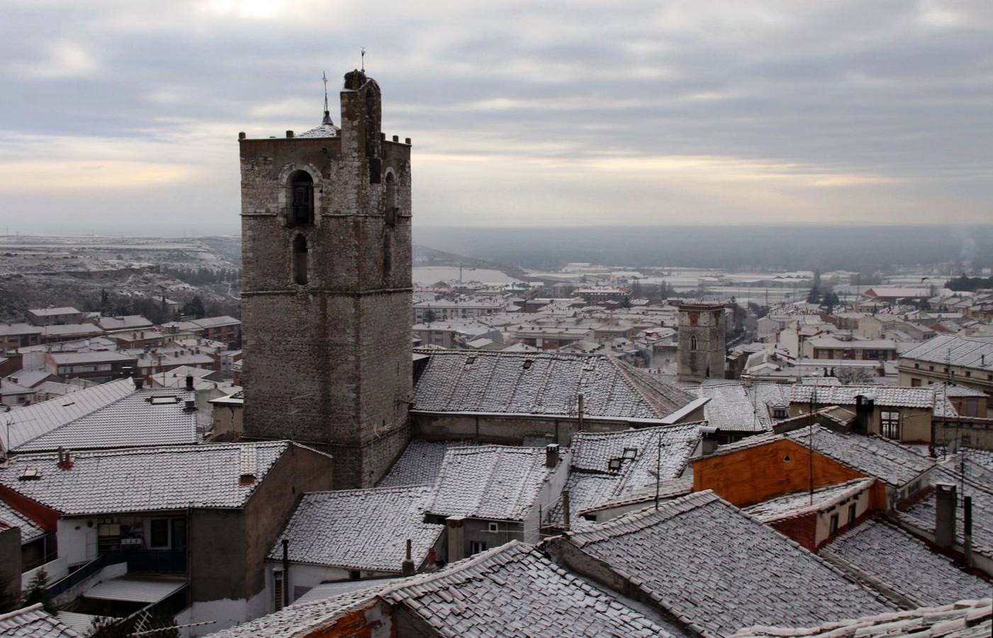 Jornada del sábado con nieve en Segovia