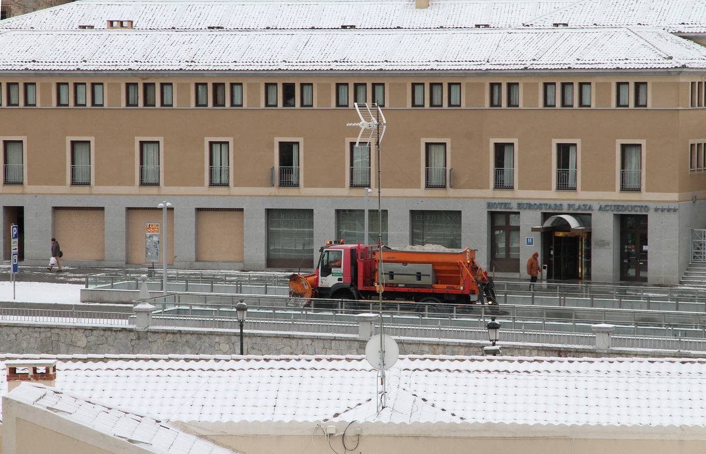 Jornada del sábado con nieve en Segovia