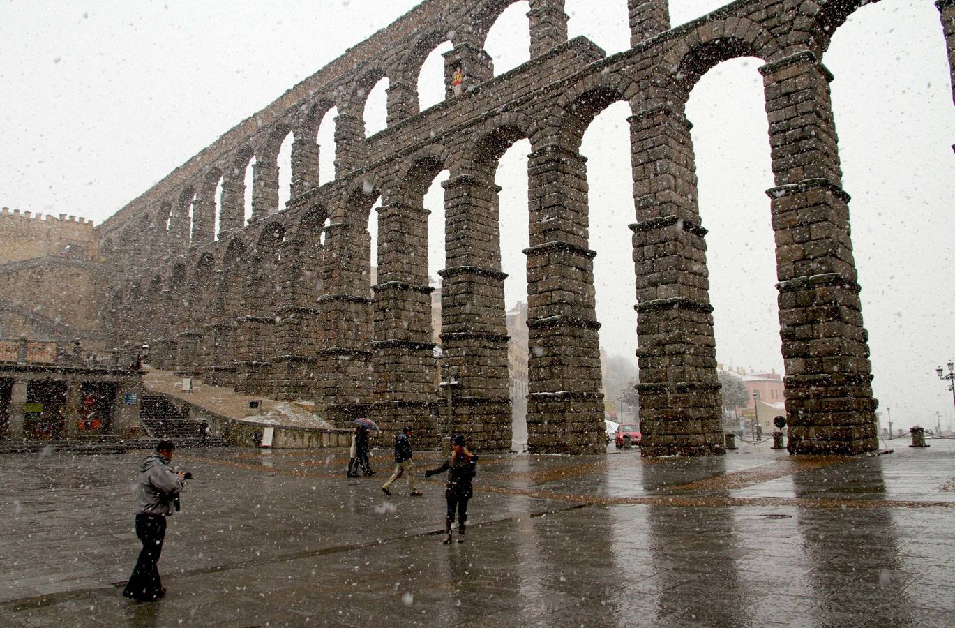 Nieve en Segovia.