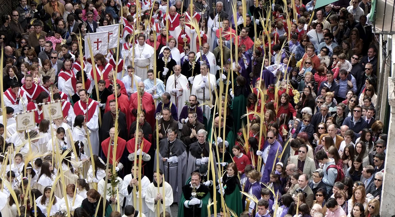 Multitudinaria procesión de las Palmas en Valladolid (1/2)