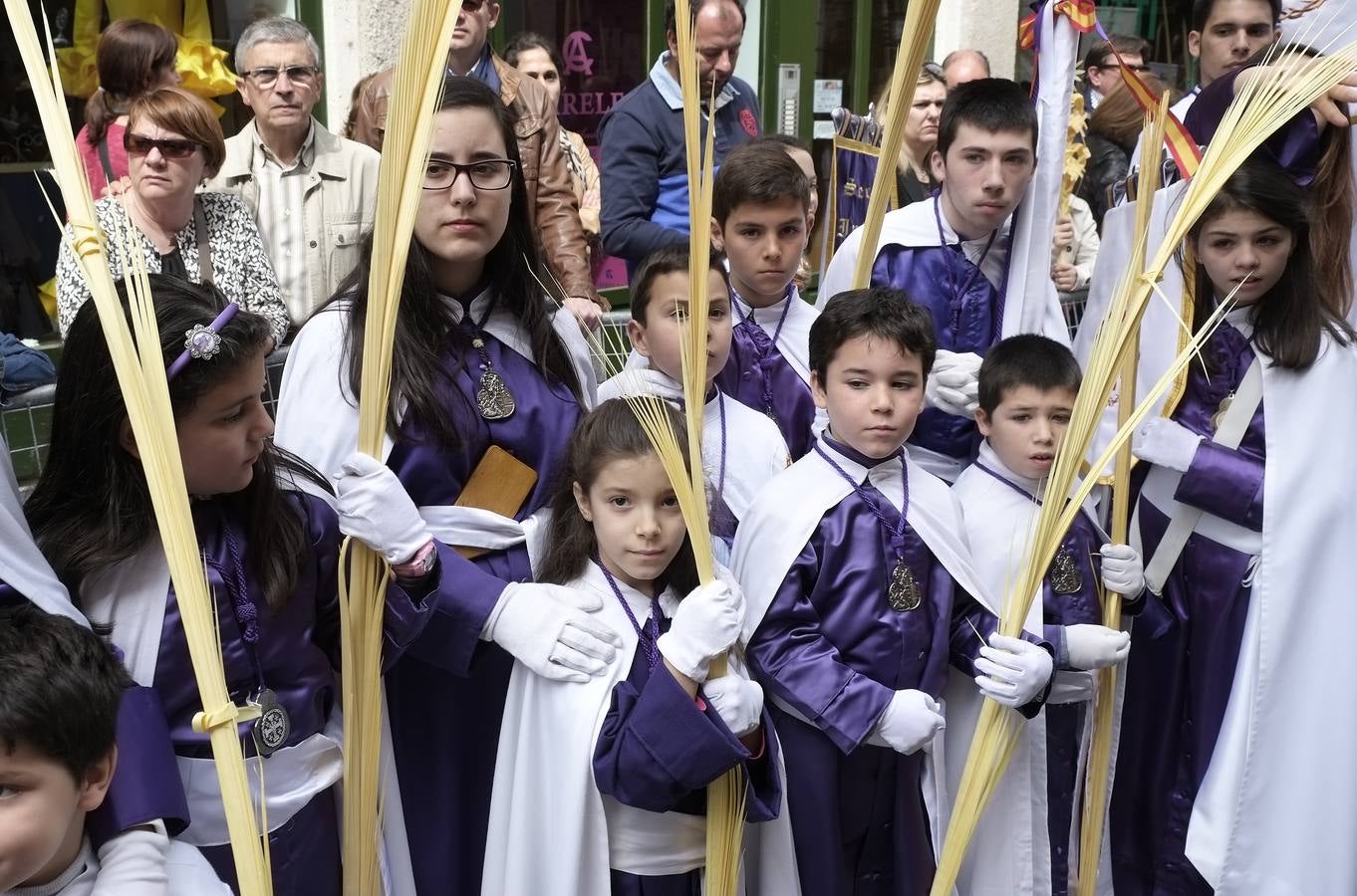 Multitudinaria procesión de las Palmas en Valladolid (1/2)