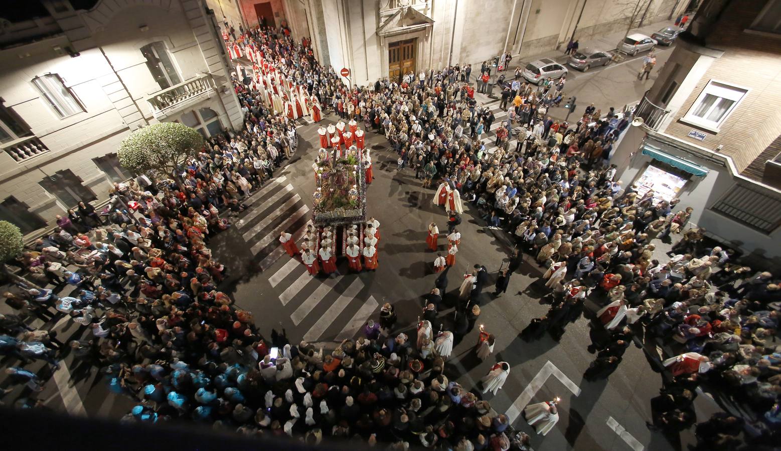 Procesión del Encuentro de la Virgen con su hijo en Valladolid