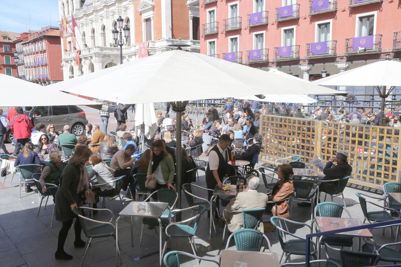 Turistas en Valladolid durante la Semana Santa