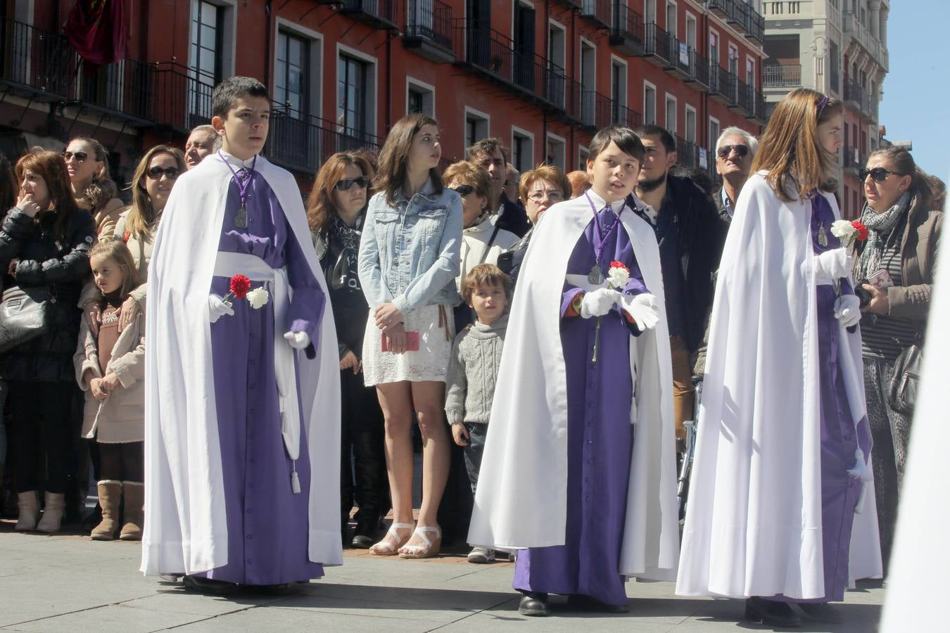 Encuentro entre el Cristo Resucitado y la Vírgen de la Alegria en Valladolid