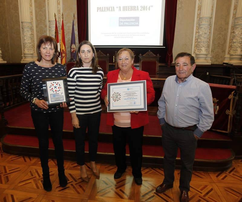 Entrega de los premios del III Certamen Provincial A Huebra 2014 de la Diputación de Palencia