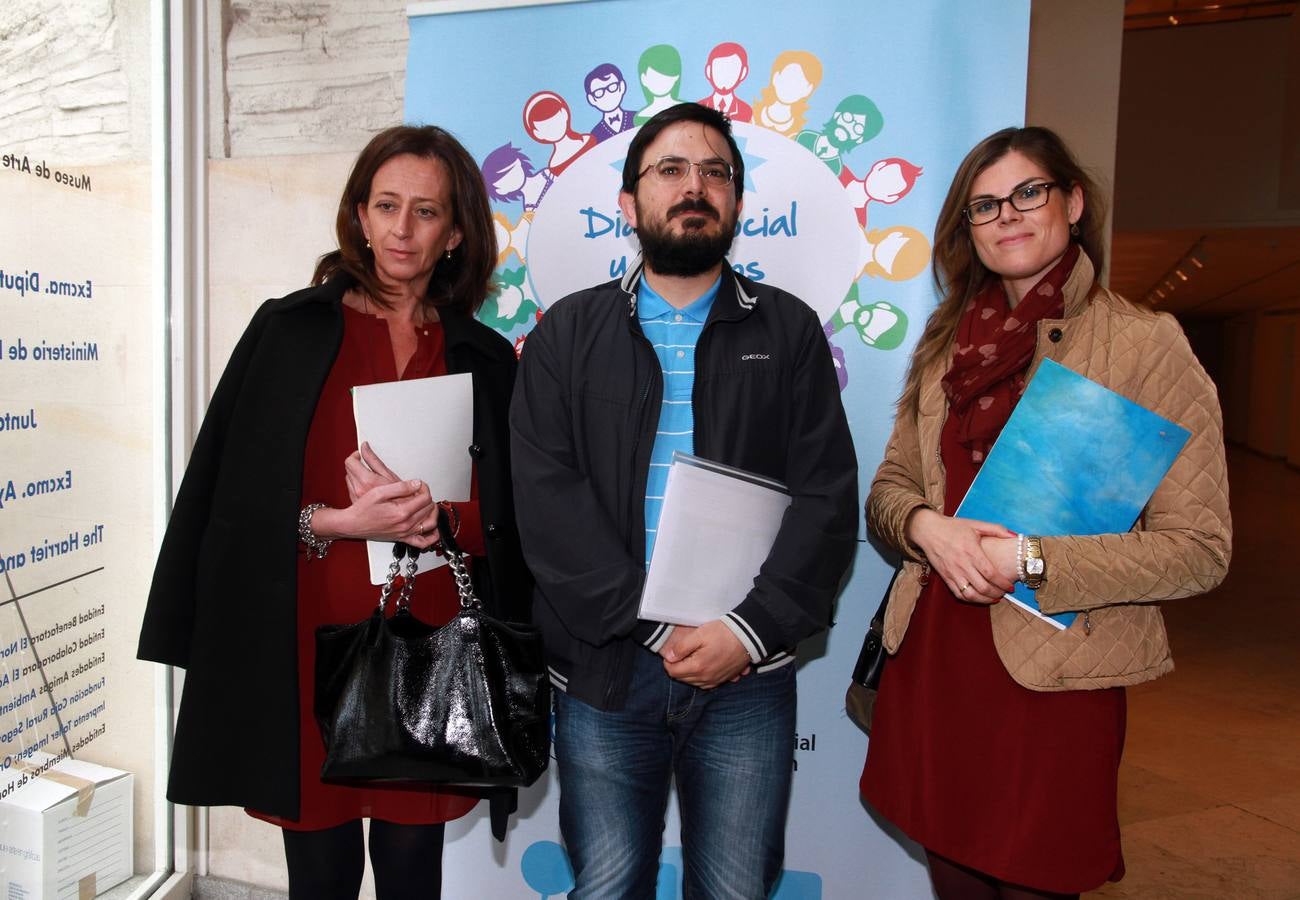 Cristina García Palazuelos, Manuel Díaz y Beatriz Rosillo, del Consejo Económico y Social (CES) de Castilla y León.