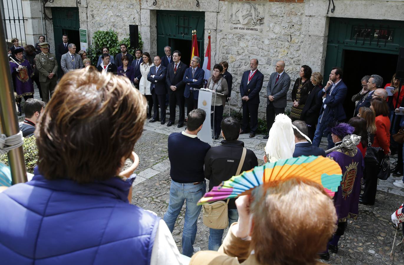 Homenaje a Miguel de Cervantes en su casa de Valladolid