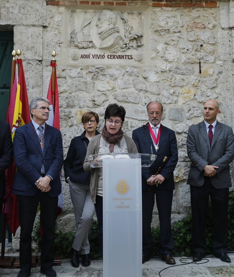 Homenaje a Miguel de Cervantes en su casa de Valladolid