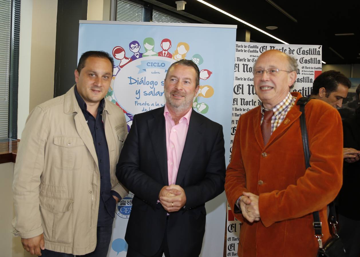 Ismael Bosch, consejero del CES; Donaciano Dujo, de Asaja, y Antonio Sanz, de SM2.