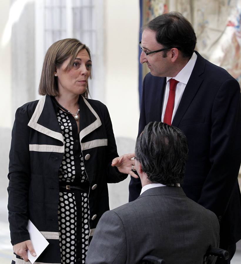 La consejera de Familia Milagros Marcos y el alcalde de Palencia, Alfonso Polanco en los premios del Real Patronato de Discapacidad.