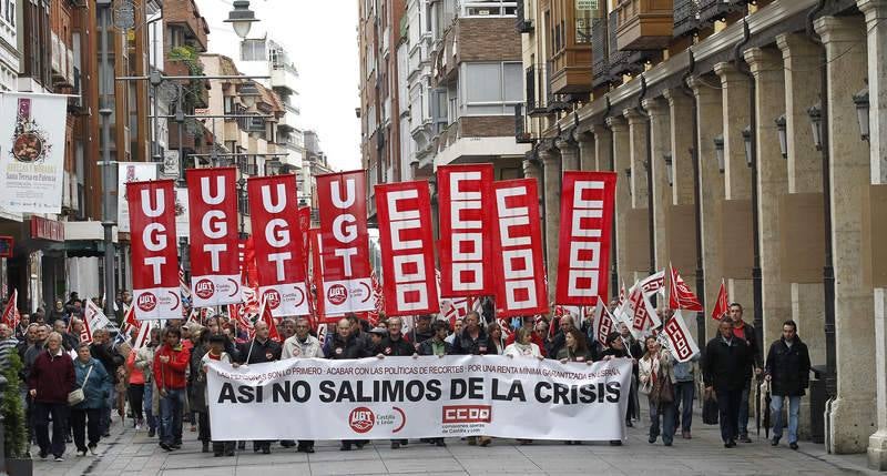 Manifestación del Primero de mayo en Palencia