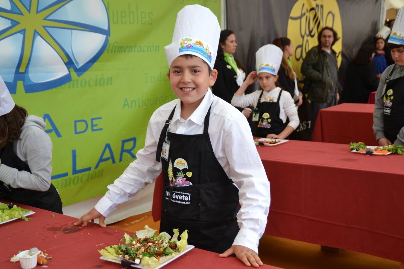 Participantes en el concurso Cuéllar Chef Junior de la Feria de Cuéllar (Segovia)