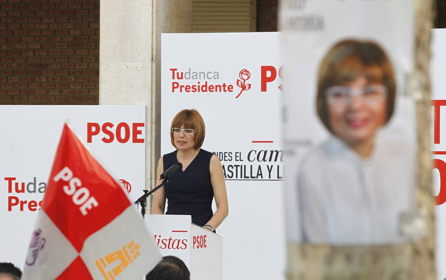 Luis Tudanca visita Venta de Baños (Palencia) para apoyar la candidatura de Rosa Juanes a la alcaldía