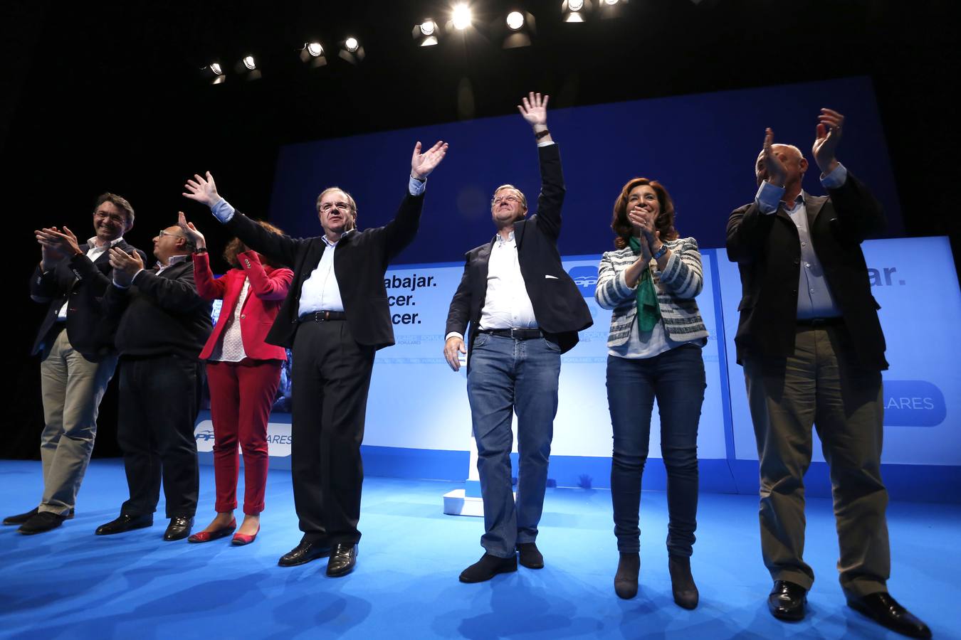 Varios mineros irrumpen en el mitin del Partido Popular en el Auditorio Ciudad de León