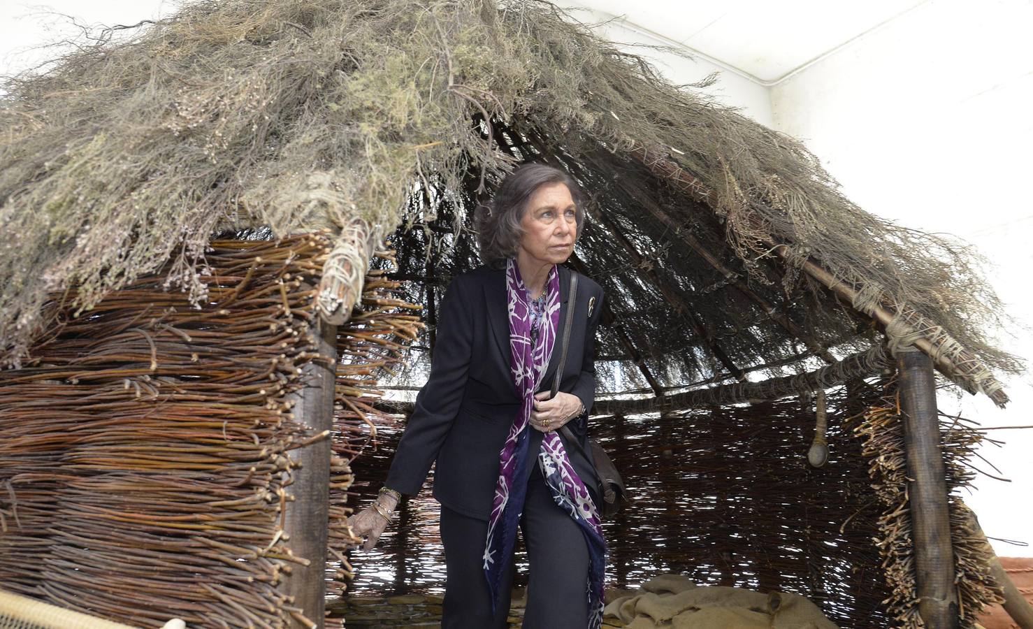 La reina Sofía visita el Parque Arqueológico de Atapuerca