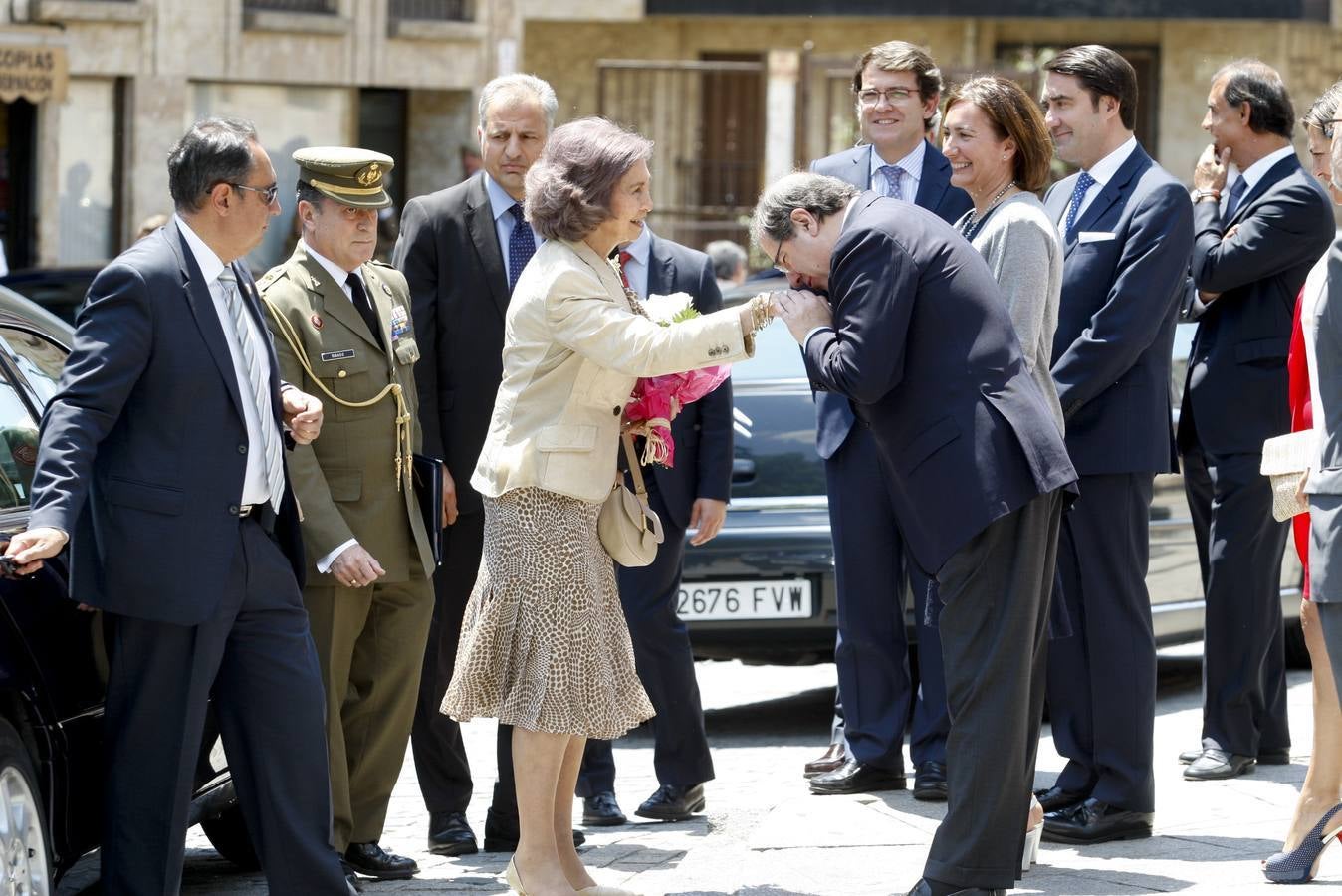 La reina Doña Sofía inaugura en Salamanca el III Simposio Internacional de Alzheimer (1/2)