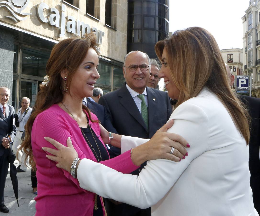 La presidenta Susana Díaz y la consejera Silvia Clemente en las V Jornadas de Cooperativismo Agrario de El Norte de Castilla. 19/09/2014