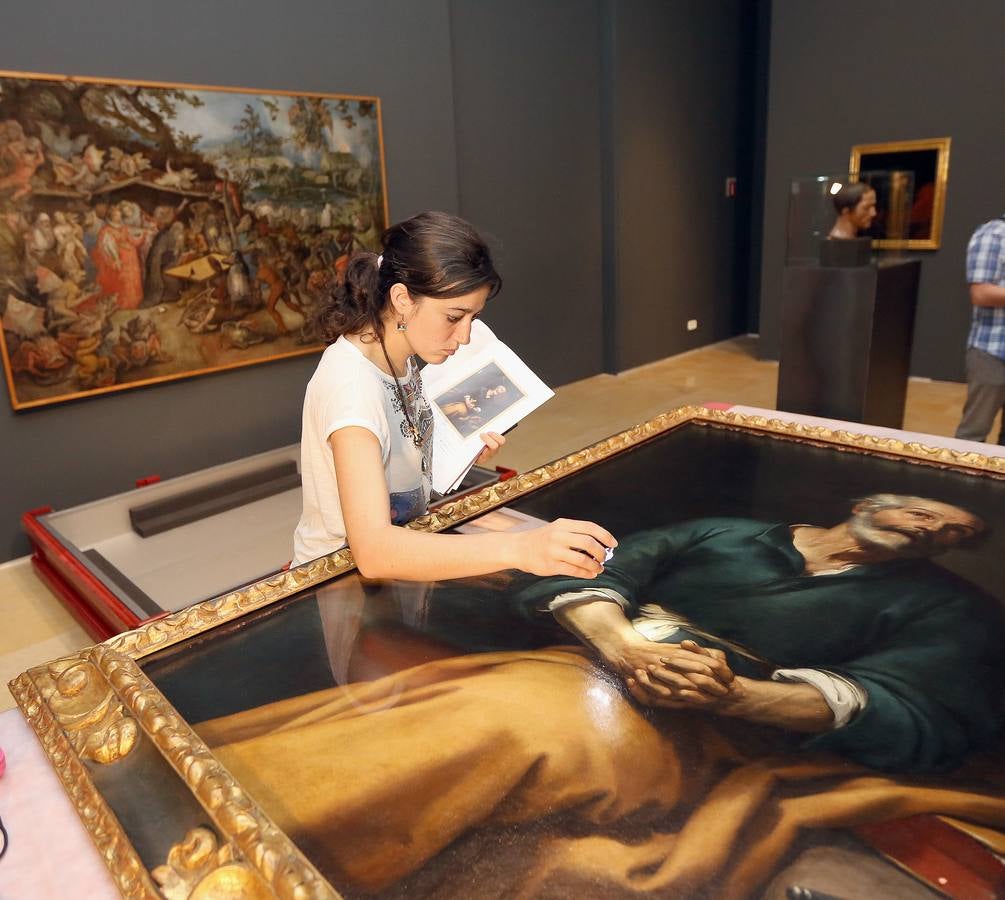 Montaje de la exposición &#039;Tiempos de melancolía. Creación y desengaño en la España del Siglo de Oro&#039; en el Museo de Escultura de Valladolid