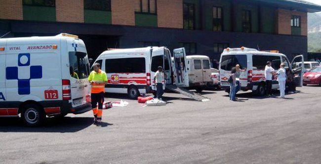 Dispositivo para rescatar a un minero en el pozo de Cerredo (León)