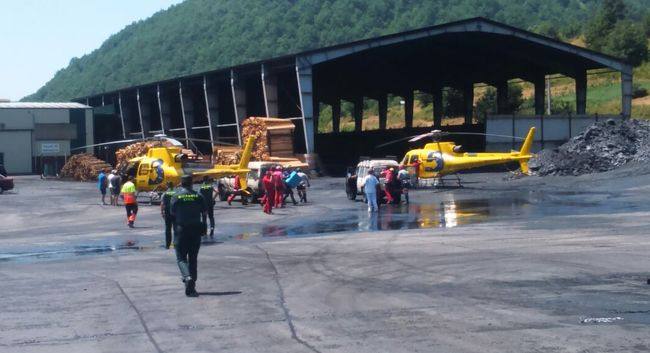 Dispositivo para rescatar a un minero en el pozo de Cerredo (León)