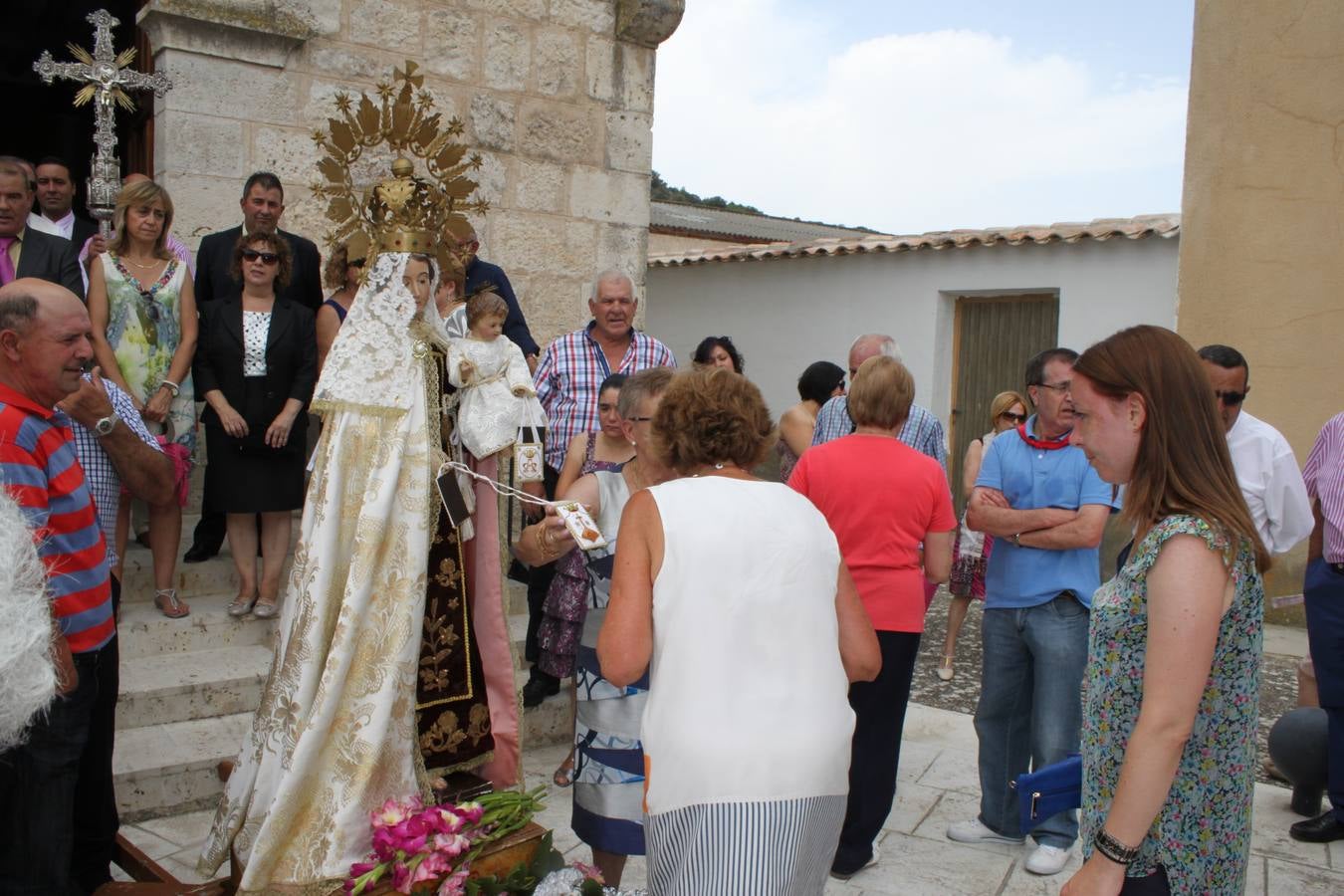 Celebración de la fiesta de la Virgen del Carmen en Cevico Navero