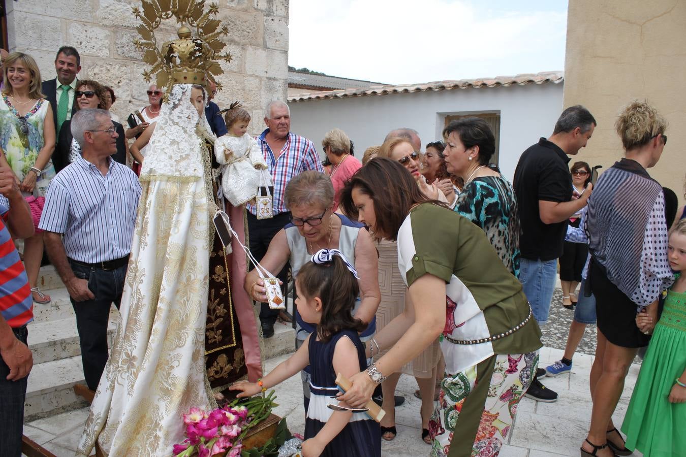 Celebración de la fiesta de la Virgen del Carmen en Cevico Navero