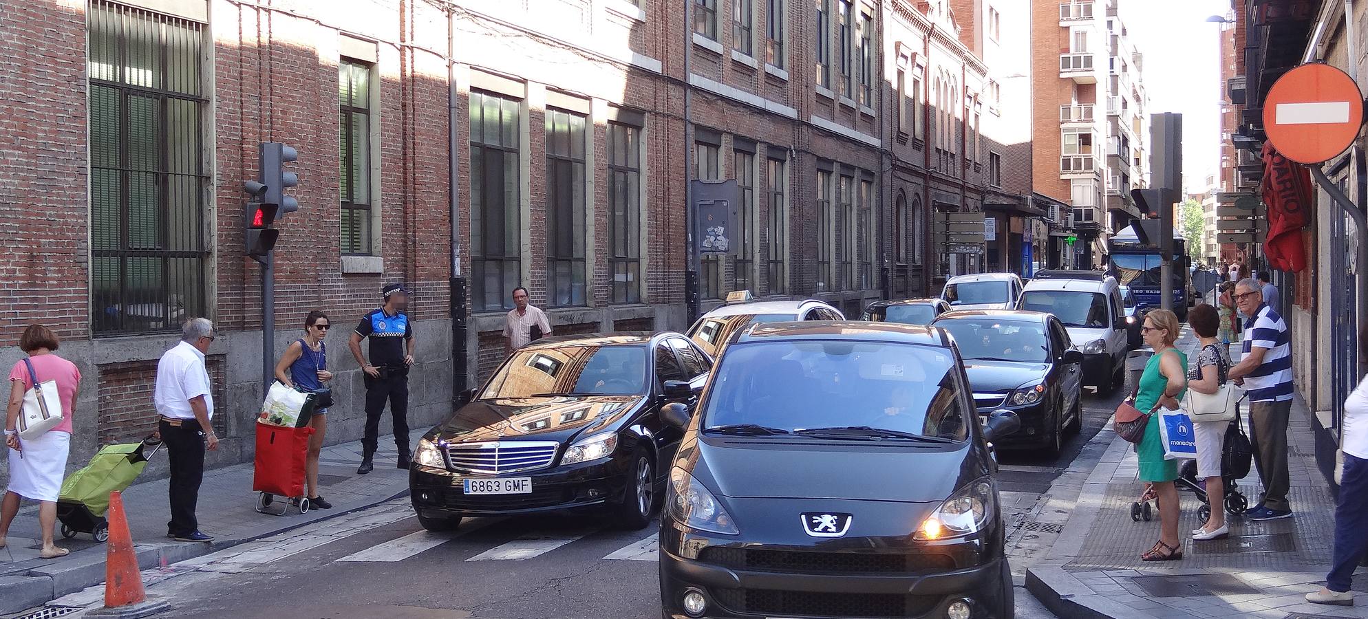 Obras en la plaza de España para modificar los pasos de peatones