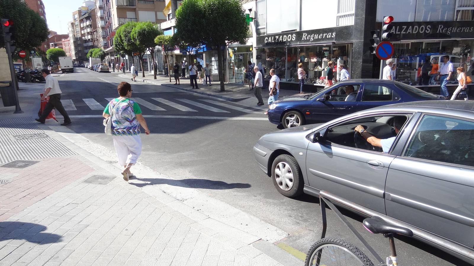 Obras en la plaza de España para modificar los pasos de peatones